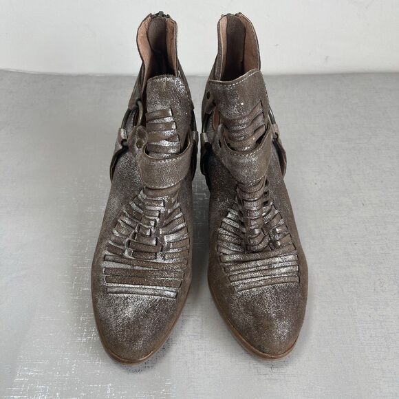 Ariat Unbridled Metallic Leather Jaelle Western Ankle Boots Harness Rodeo 8 M - Picture 15 of 15